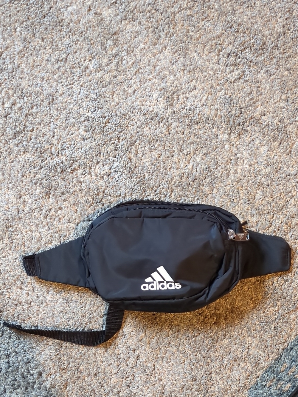 adidas Black Fanny Pack with White Logo